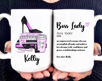 Boss Woman Coffee Mug, Boss Lady Definition Mug, Gift for Bosses Day, Personalized Boss Coffee Mug, Boss Lady Coffee Mug, Boss Lady Gift