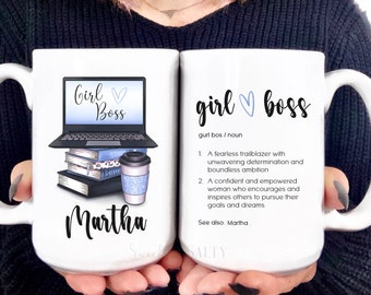 Personalized Girl Boss Coffee Mug, Boss Lady Coffee Mug, Girl Boss Gift, Boss Woman Coffee Mug, Girl Boss Coffee Mug,, Gift for Bosses Day