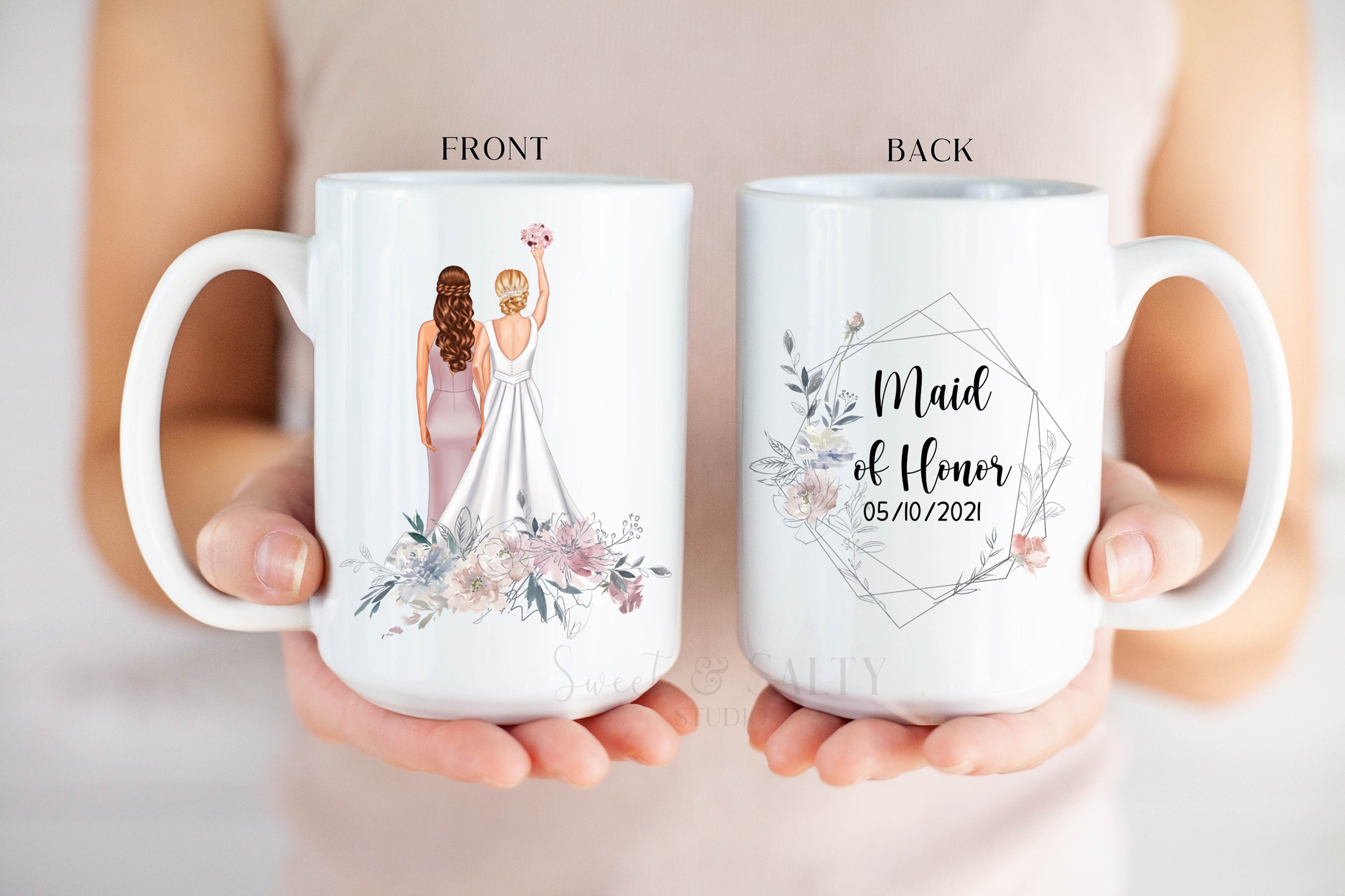 Personalized Maid of Honor Gift Custom Bridal Party Gift Etsy