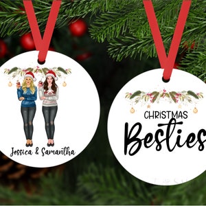 Christmas Ornament, Christmas Besties, Personalised Gift for Best Friend, Christmas Gift, Personalized Ornament, Best Friend Ornament