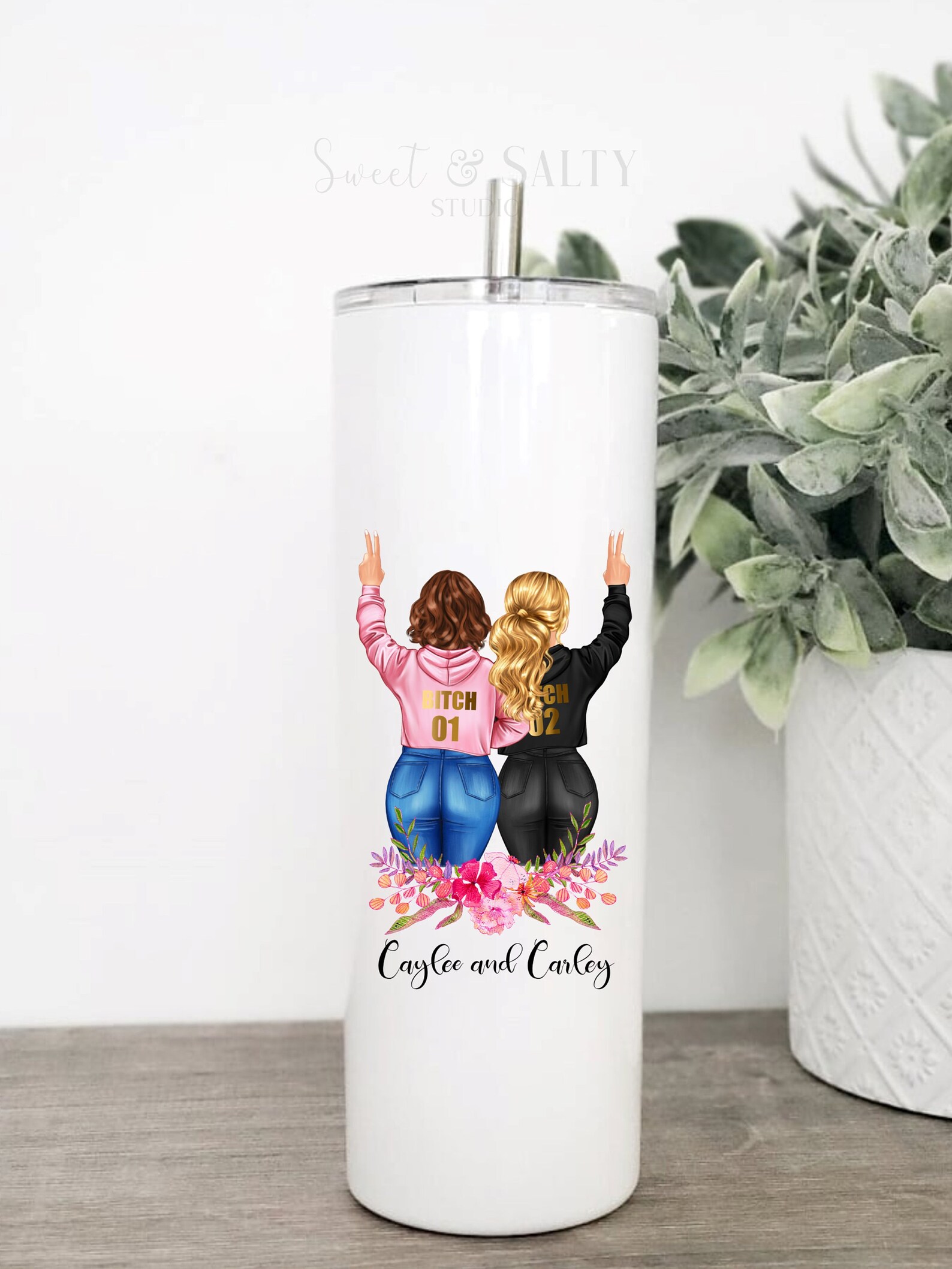 Personalized Best Friend Tumbler Sisters by Chance Friends Etsy