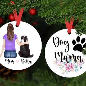 Pet Portrait Ornament | Christmas Dog Ornament | Dog Mama Ornament | Custom Pet Ornament | Personalized Christmas Ornament | Pet Memorial
