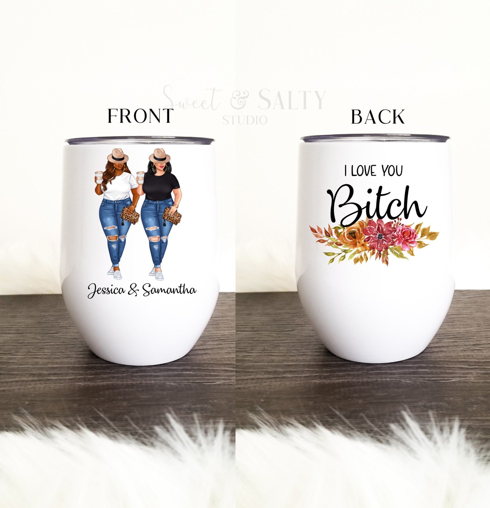 Custom Best Friend Wine Tumbler I Love You BFF Wine Tumbler Etsy