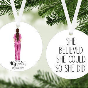 Nurse Ornament, Nurse Graduation Ornament, Nurse Graduation Gift, Gift for New Nurse, 2022 Graduation Gift, Personalized gift for nurse
