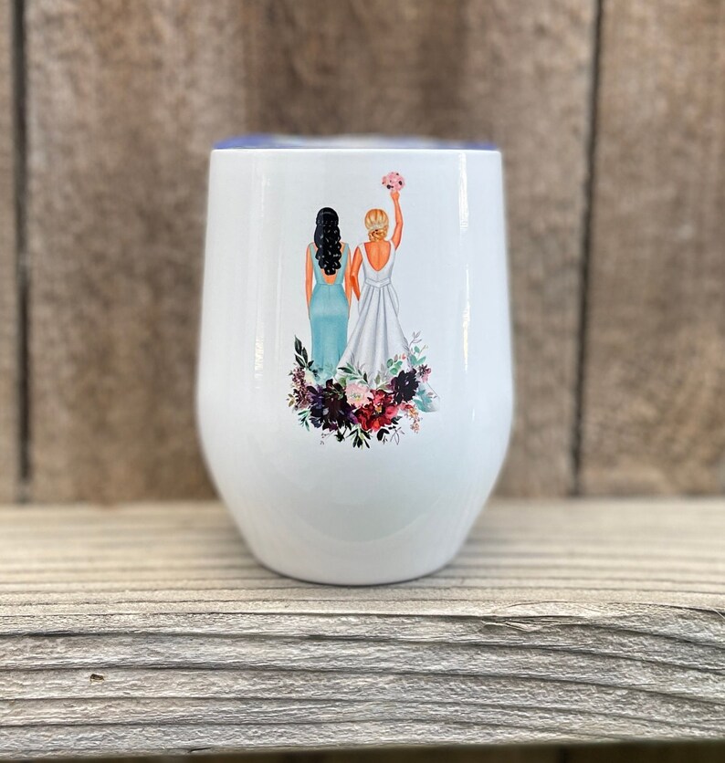 Maid of Honor Tumbler Gift for Bridesmaid Personalized Etsy