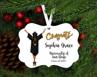 High School Graduation Gift, College Graduation Ornament, Personalized Graduation Ornament, Graduation Gift, Custom 2024 Graduation Gift