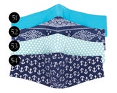 The Waves are Calling Cotton Olson Face Mask With Soft Adjustable Ear Loops, Sewn In Aluminum Metal Nose Bridge, and Filter Pocket