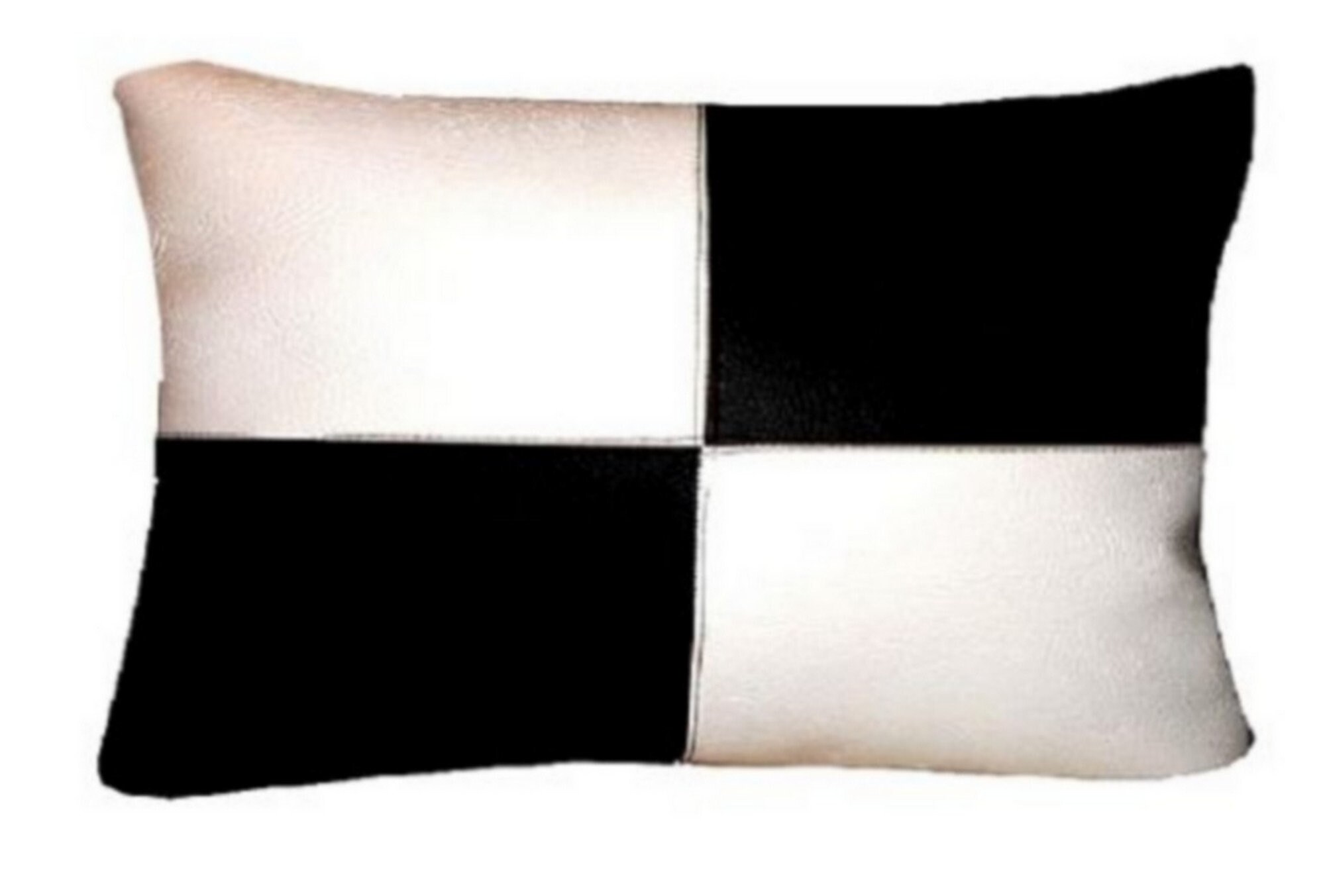 50x30cm leather cushion 2 colours to choose from white/black Etsy