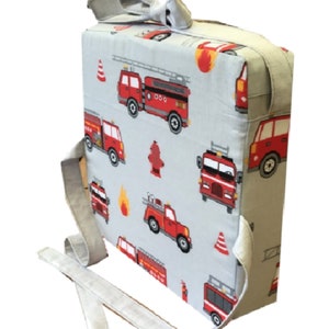 Accent chair cushion, children's booster cushion with removable cover zip closure 32x32x8cm Colors of your choice Pompier