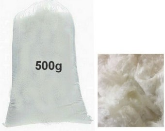 500g Ouate de rembourrage, remplissage oreillers, coussins, poupée, peluches...