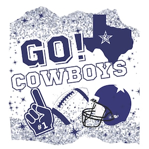 Go! Cowboys Glitter PNG, Dallas Cowboys