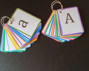 Flashcards - Alphabet - Uppercase - Lowercase - Learning resources - Home schooling - Education