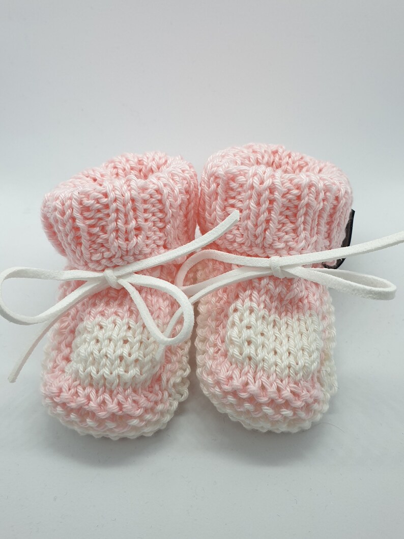 Knitted baby socks/baby boots, first socks for babies, newborn socks for boys and girls, birth gift, knitted baby clothes image 3