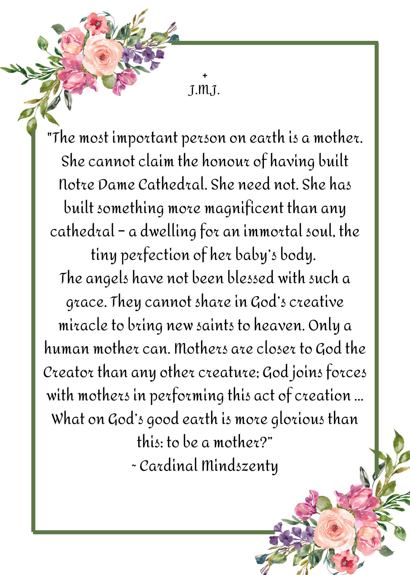 De belangrijkste persoon op aarde is een moeder katholieke