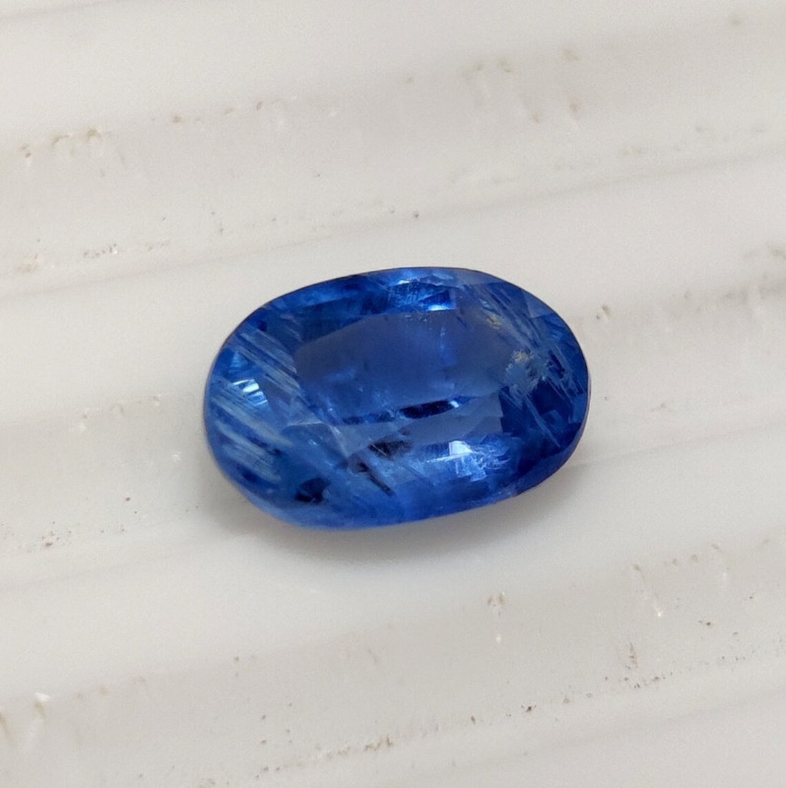 KYANITE GEMSTONE 1ct Natural Blue Kyanite Faceted Cut Oval Etsy UK