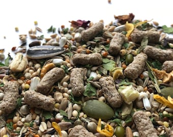 500g Russian/Chinese Dwarf Hamster Food Mix with Pellets | Robin's Fortified Hamster Food Mixes | For Winter Whites, Hybrids, & RCDs