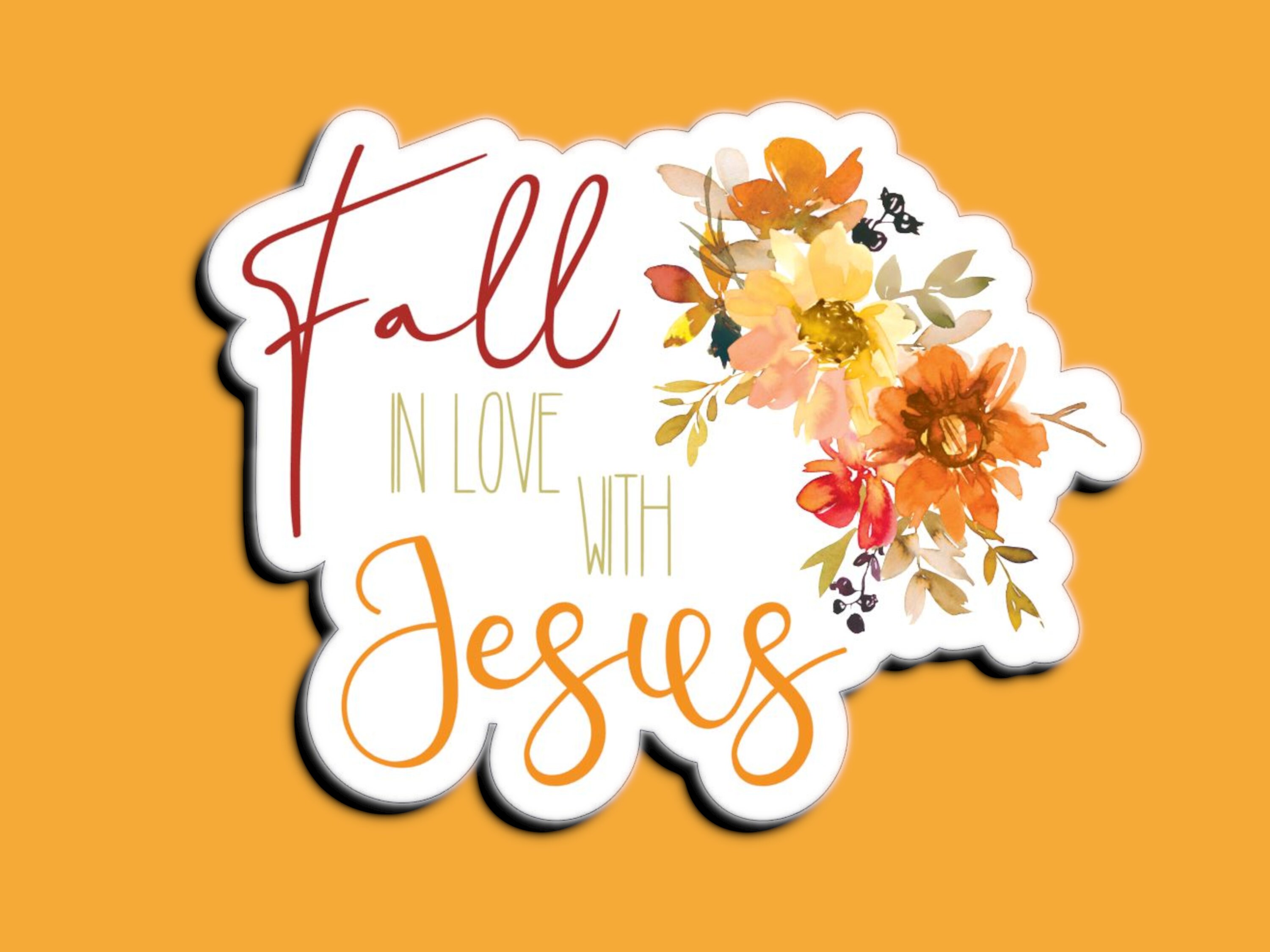 Fall In Love with Jesus Sticker / Faith Sticker / Christian / | Etsy