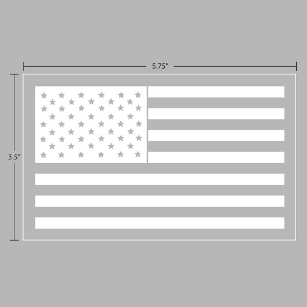 American Flag Static Cling Non Adhesive - Reusable - White Ink - Inside Windows - Mirrors