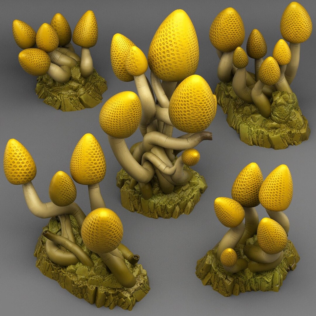Lemon Mushrooms Plants Available in 28 Mm or 32 Mm Scale - Etsy