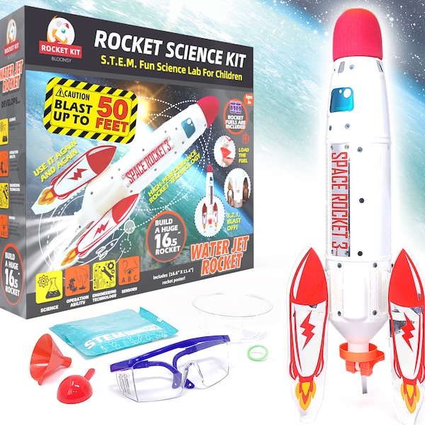 Water Rocket Kit for Kids | Toy Rocket Launcher | STEM Activity for Boys and Girls | Educational Learning Science Experiment