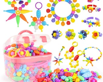 Schmuckherstellungsset für Kinder - 600 Stück - DIY Schmuck Spielzeug