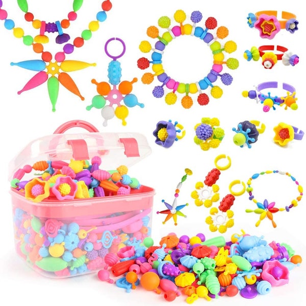Jewelry Making Kit for Kids - 600pcs - DIY Make Your Own Jewelry Toy