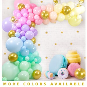 Macaron Pastel Balloon Arch Garland Kit | 120 Pack | Premium Party Supplies and Decorations for Girl Birthday and Baby Shower