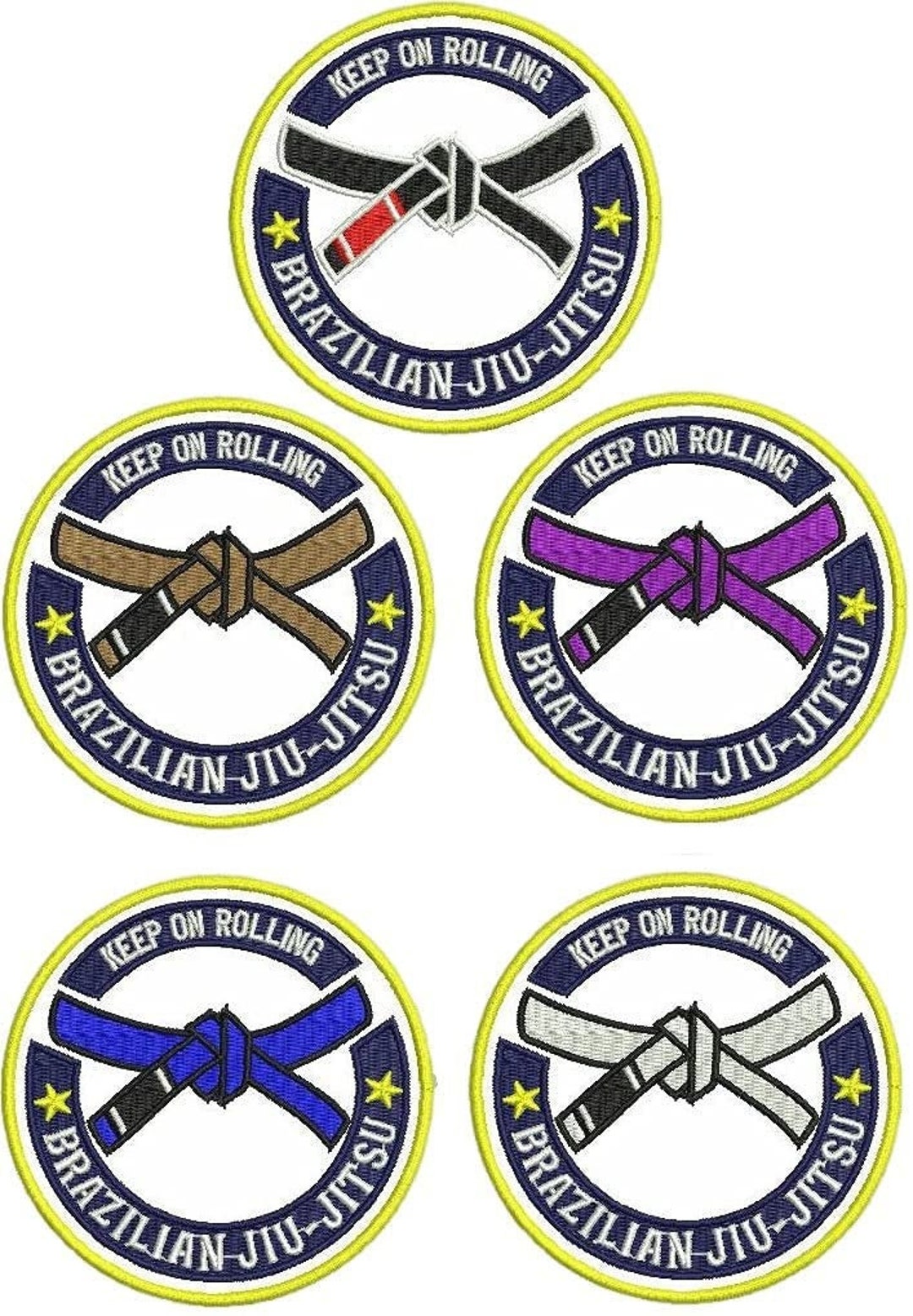OSS Brazilian Jiu Jitsu BJJ Belt System Iron & Sew on Etsy