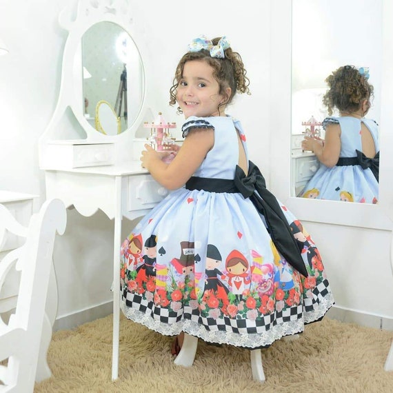 Girl's Alice in Wonderland Dress Birthday Party | Etsy