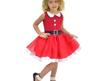 Mrs. Santa Claus Baby Girl Dress, Christmas Holiday