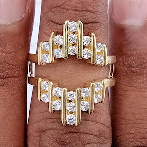 VVS1 Moissanite Ring Enhancer: Channel Set Eternity Band
