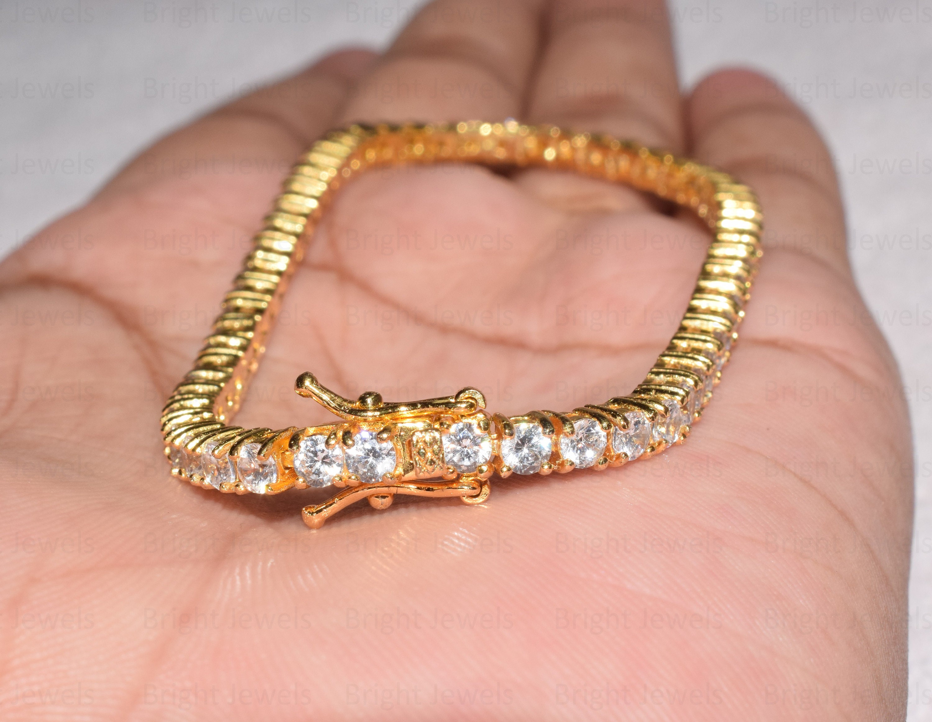 ゴールドメッキ モアサナイトブレスレット Amazon | モアッサナイトテニスブレスレット 4.8-60カラット