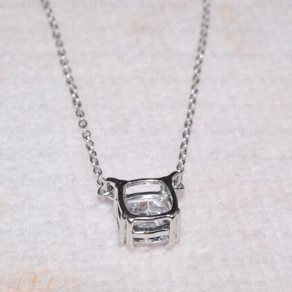 Ciondolo Croce In Argento 925 Placcato Oro 14k – Moissanite Tonda 3 Ct – Uomo