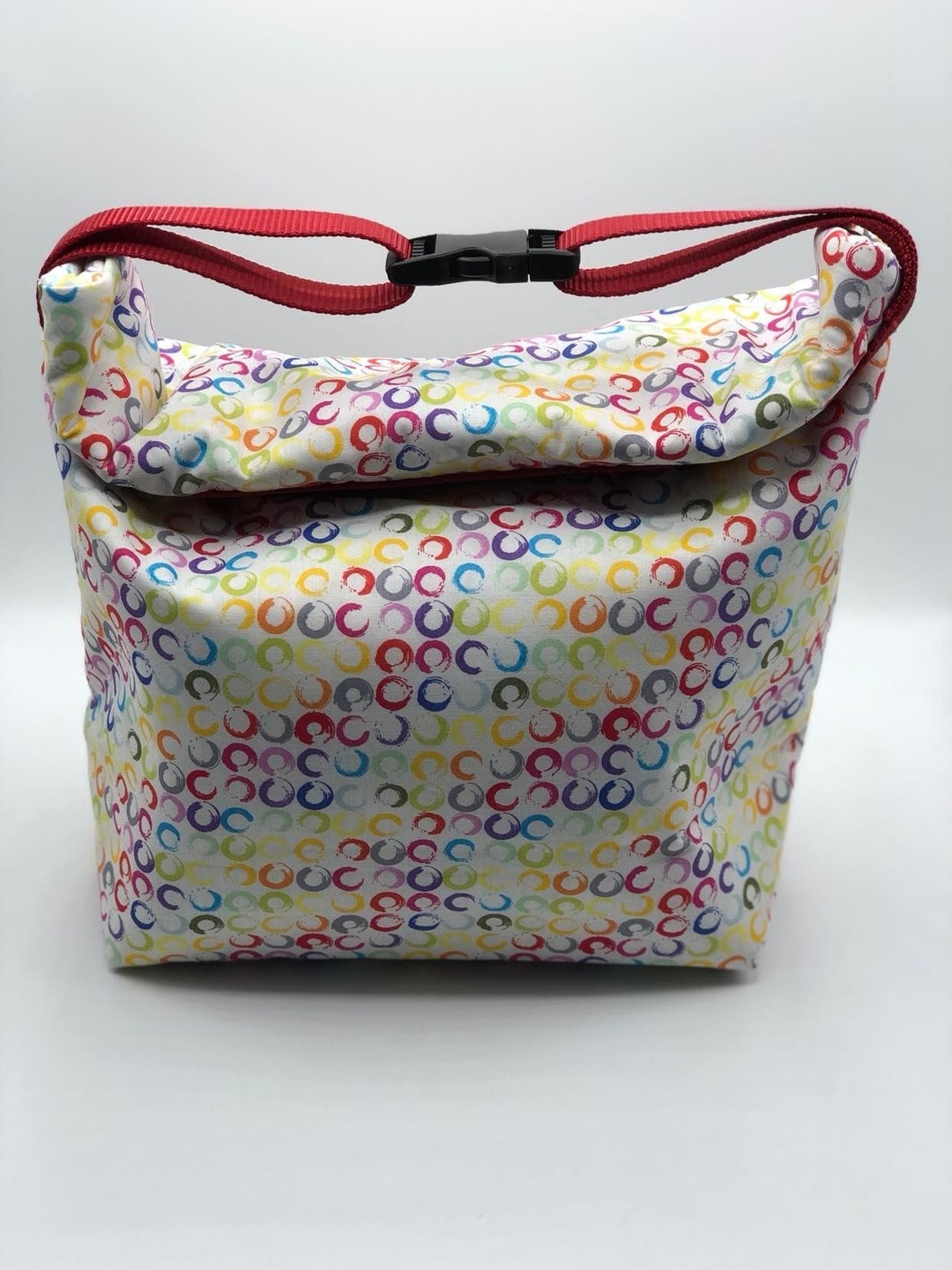 Rolltop Insulated Lunch Bag/sack With Handle Etsy