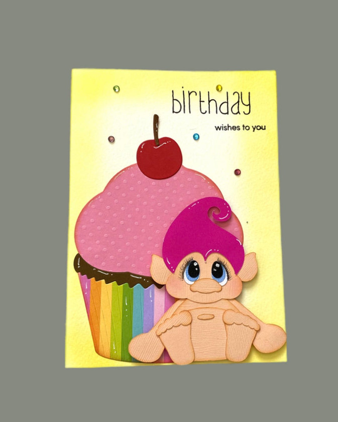 Happy Birthday Card Handmade Paper Card Celebration Card Gift for