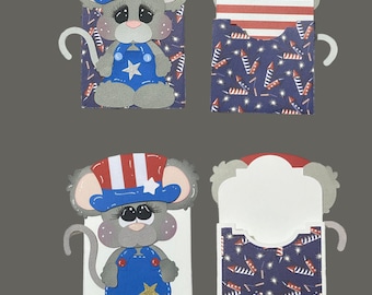 4th of July treat boxes patriotic party favors paper crafts handmade crafts July 4th candy grams treat bags Independence Day treat box