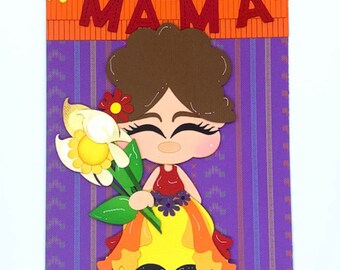 Mexican Mother’s Day card handmade paper crafts Gifts for mom