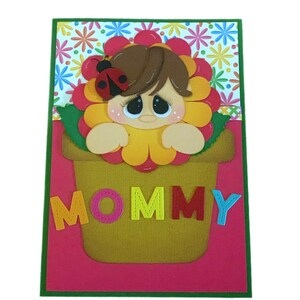 Tarjeta del Día de la Madre tarjeta de papel hecha a mano tarjeta de mamá regalo para mamá artesanía de papel hecha a mano