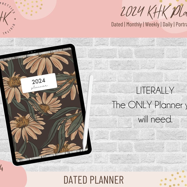 Digital Planner | KHK 2024 Planner | Monthly/Weekly/Daily Planner | 2024 Dated