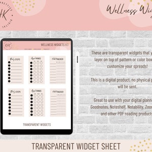 Wellness Widgets V.1 | Digital Stickers | Digital Planning | Digital Widgets