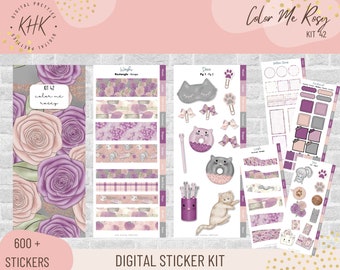 Kit 42 Color Me Rosy | Digital Stickers | Functional Stickers for Digital Planning