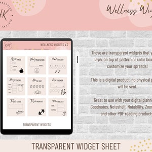 Wellness Widgets V.2 | Digital Stickers | Digital Planning | Digital Widgets