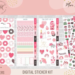 Kit 30 More Love | Digital Stickers | Functional Stickers for Digital Planning