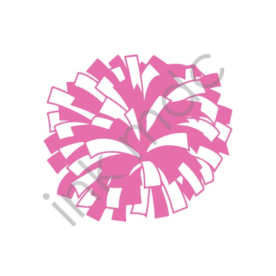 School Sport Cheerleading PomPoms PinkWhite Etsy