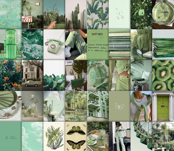 Green wall collage kit | Etsy