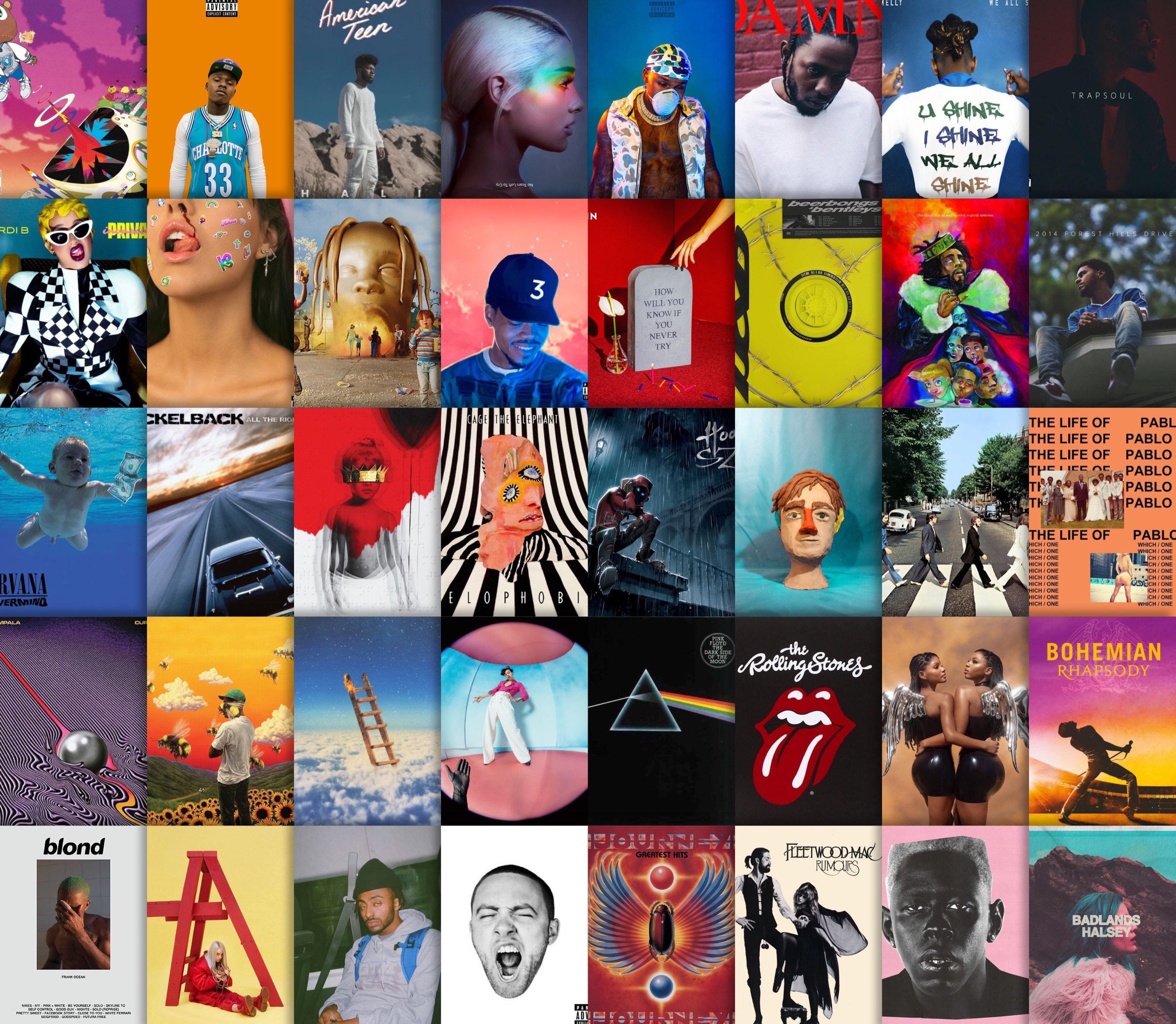 Album cover photo collage kit Etsy