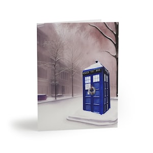 Police Box Christmas Cards (8, 16, and 24 pcs)