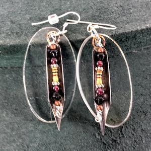 Eye Glasses Vintage Ink Pen Tips and Computer Diodes Earrings