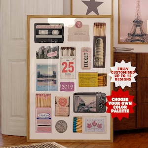 Custom Matchbook Art Print: Personalized Memory Keepsake (18x24 inches Digital Download