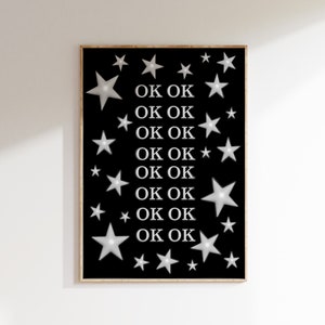 Ok Ok Druck 3D Pop Art Preppy Druck Y2K Zimmer Dekor College Wohnheim Poster Ästhetische Zimmer Dekor Psychedelische Kunst, Retro Print, Trippy Art